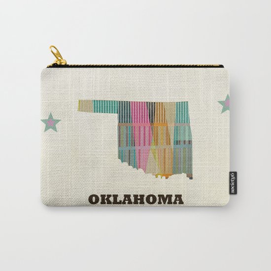 Oklahoma state map modern Carry-All Pouch