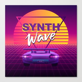 Synthwave Dreamwave Aesthetic Canvas Print