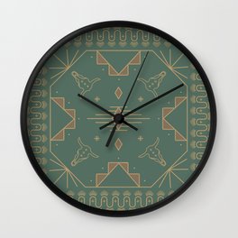 Lost Desert - Green Wall Clock