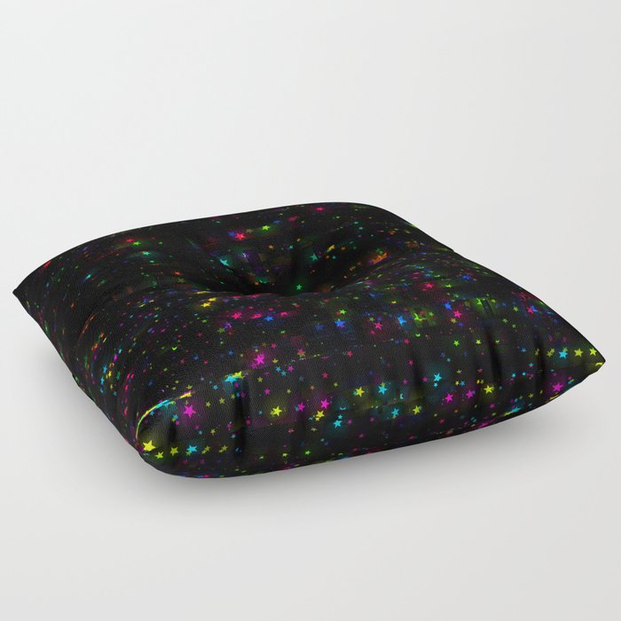 Glitch Stars Floor Pillow