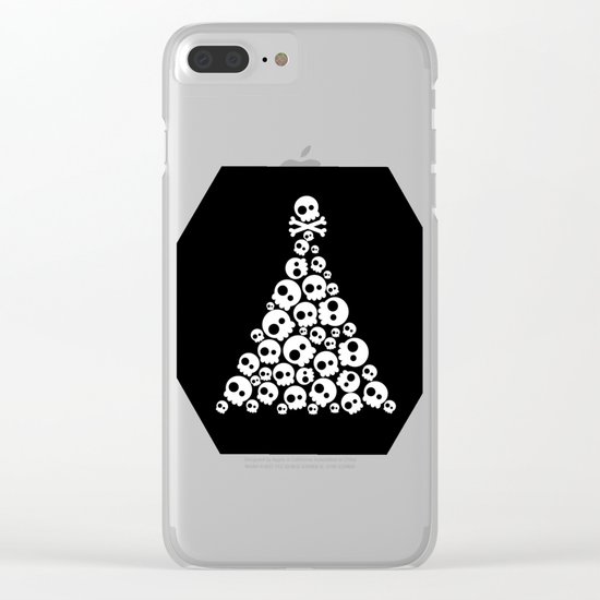 Skulls Christmas Tree Clear iPhone Case