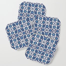 Iznik Pattern Blue and White Coaster