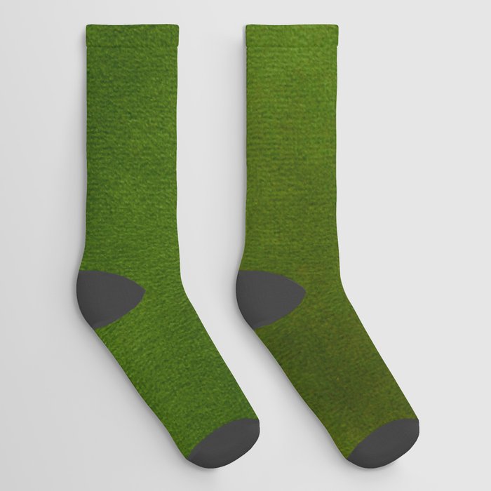 Green Color Velvet Socks