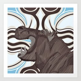 Hippo From Africa Art Print