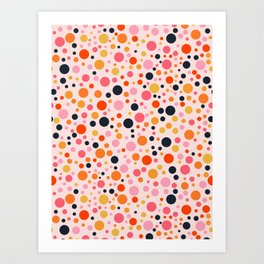 Bubbles: PATTERN 09 | The Peach Edition Art Print