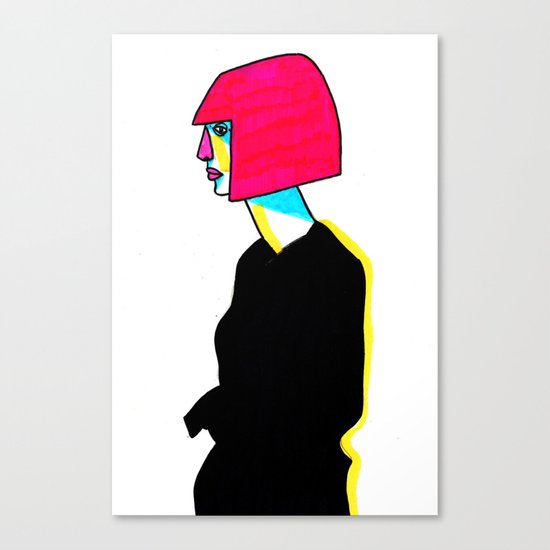 black dress Canvas Print