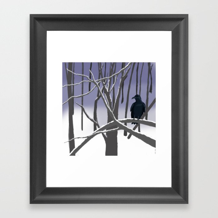 The Raven Outside My Window Framed Art Print