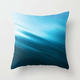 Underwater blue background Throw Pillow
