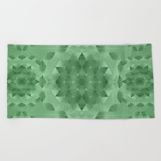 The Flower of Life - Leaf Pattern 3 Beach Towel