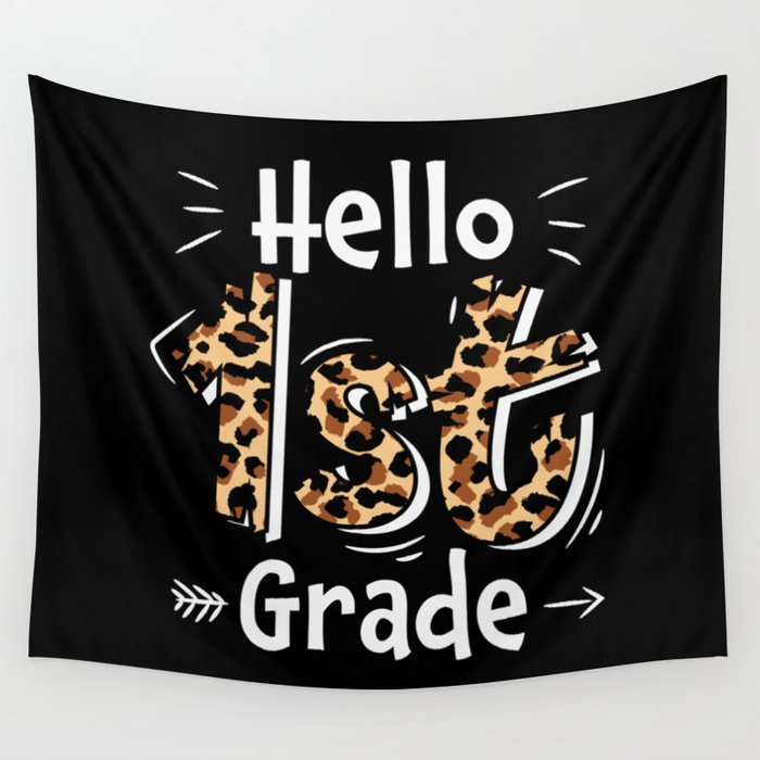 Hello 1st Grade Back To School Wall Tapestry