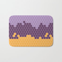 Honeycomb Purple Violet Yellow Hive Bath Mat
