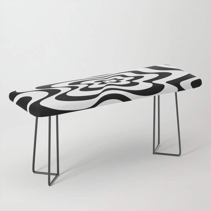 Abstract pattern - black and white. Bench