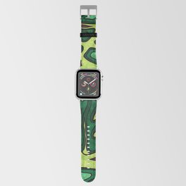 Tropical jungle leaves, bright green botanical pattern Apple Watch Band