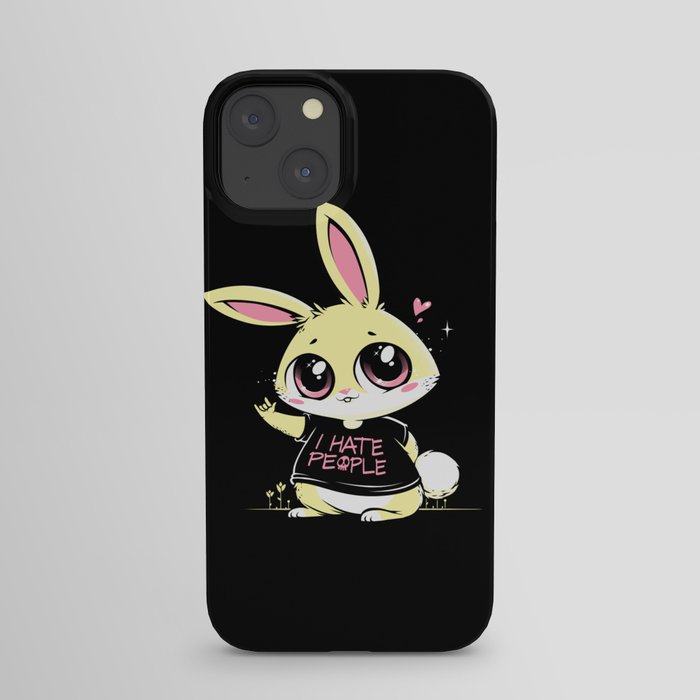 I Hate People Bunny iPhone Case