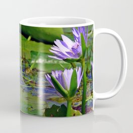 South Africa Photography - Lily Leaves And Flowers In The Water Mug