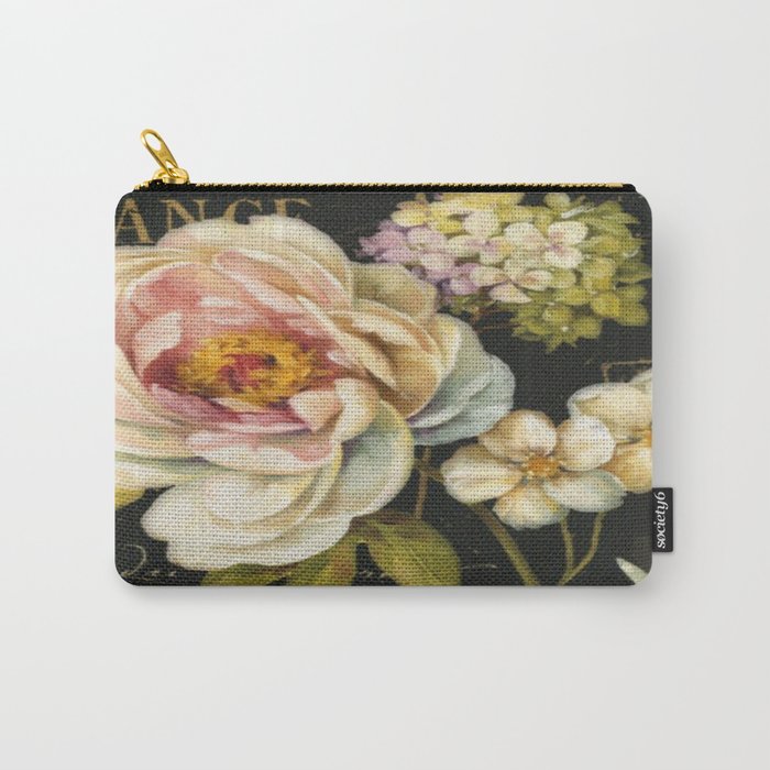 French card shabby chic peony and hydrangea Carry-All Pouch