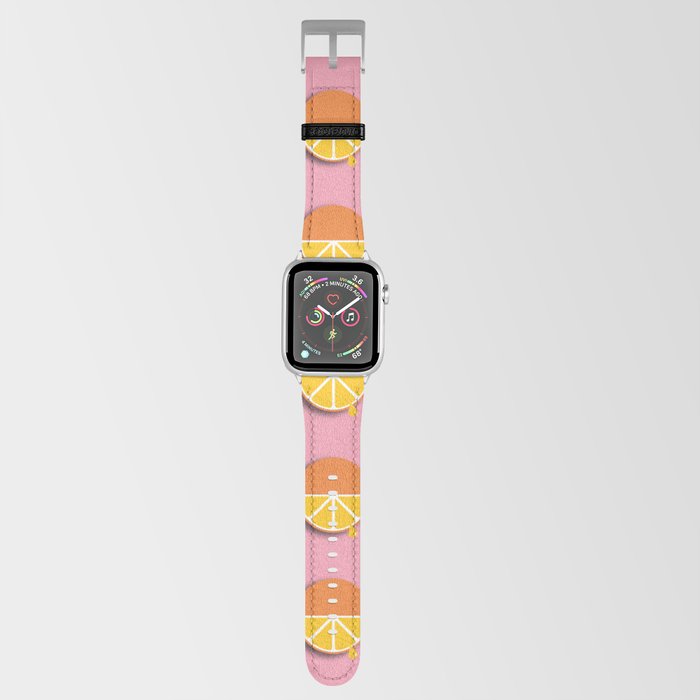 Stylized Orange Apple Watch Band