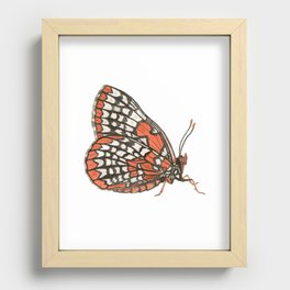 Orange Butterfly Recessed Framed Print