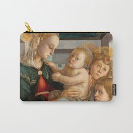 Madonna and Child with Angels, 1465-1470 by Sandro Botticelli Carry-All Pouch
