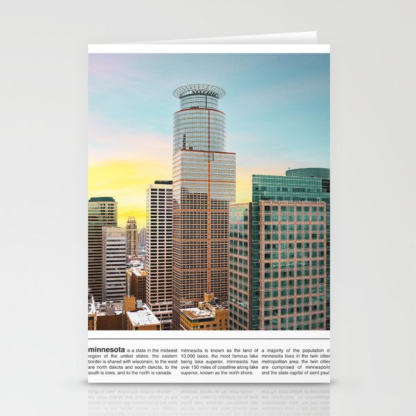 Minneapolis Skyline Architecture | Photography Minimalism Stationery Cards