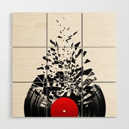 Vinyl shatter Wood Wall Art