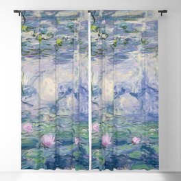 Water Lilies Claude Monet Fine Art Blackout Curtain