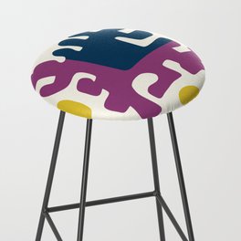 Retro soft geometric color pattern 12 Bar Stool