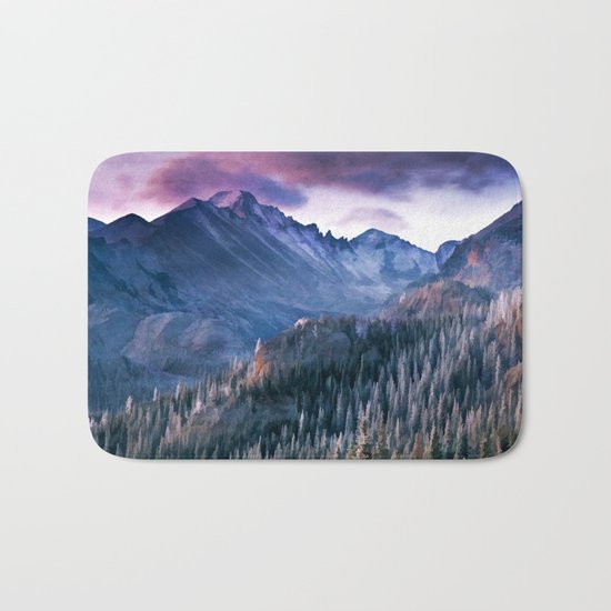 Rocky Mountains Bath Mat