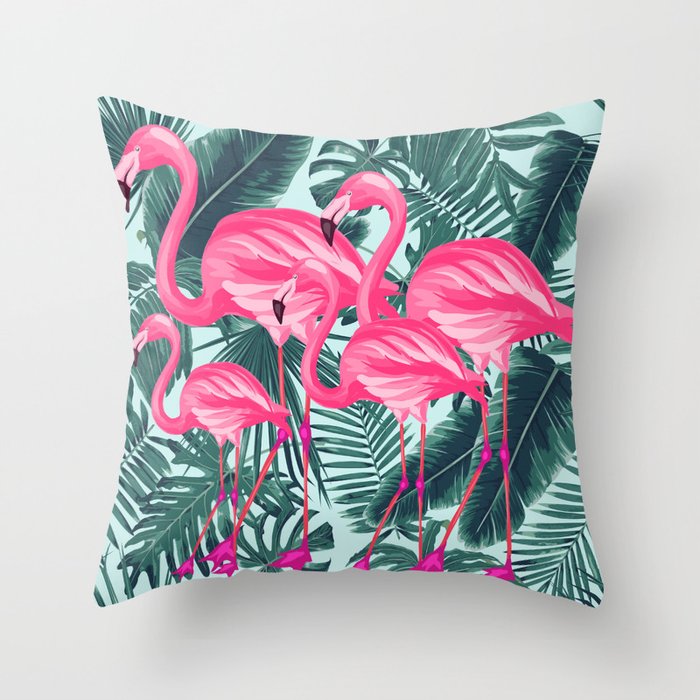 Pink flamingo deals throw pillows