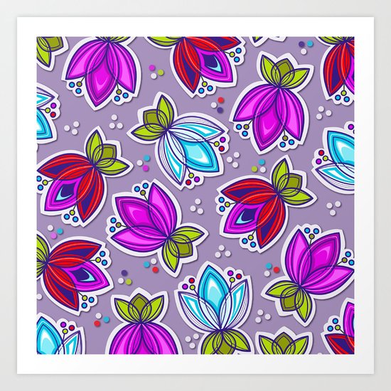 Pop Off Floral Art Print