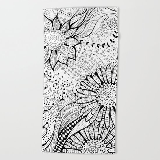 Floral garden Beach Towel