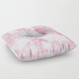 Stylish Chic Pink White Elegant Glitter Marble Floor Pillow