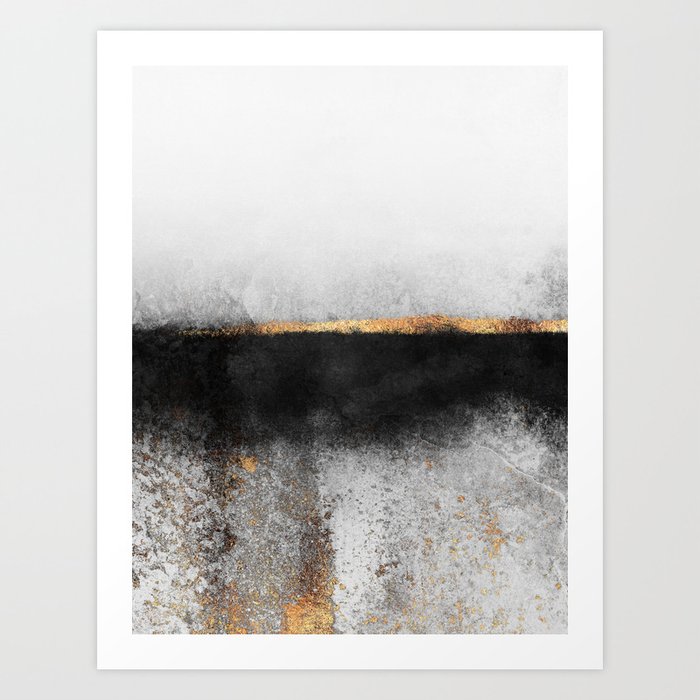 Soot And Gold Art Print