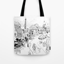 Madeline Montmartre Black&White Tote Bag