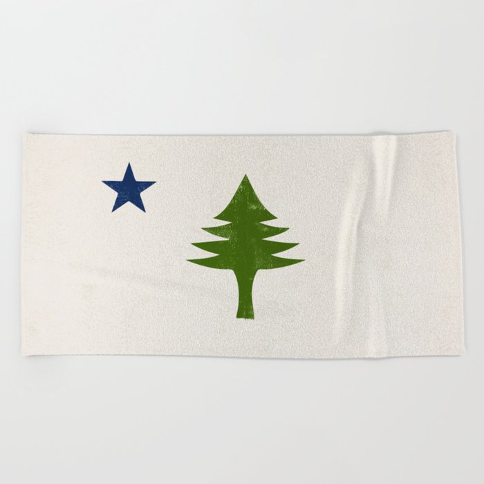 Original Maine Flag Beach Towel