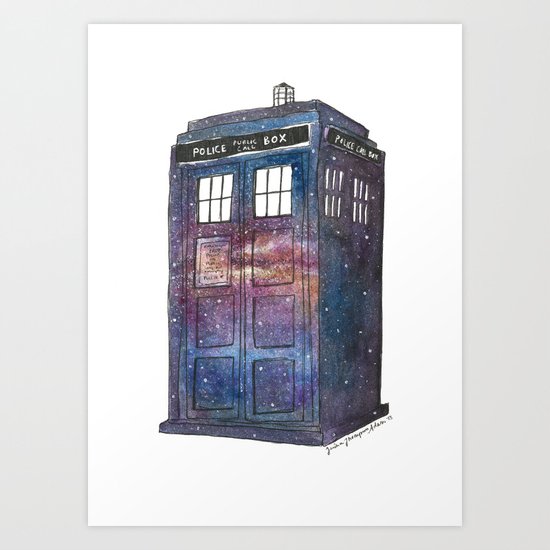 Doctor Who Galaxy Tardis Art Print