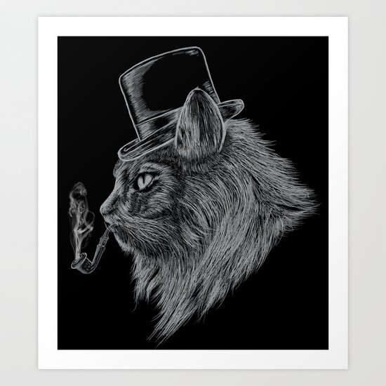 High Class Cat Art Print