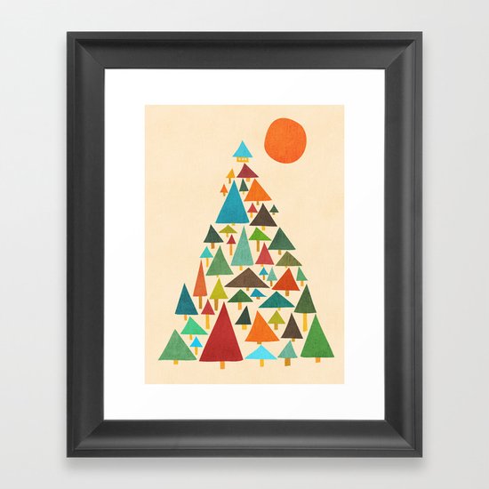 The house at the pine forest Framed Art Print
