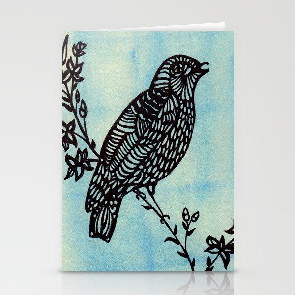BIRD IN BLUE Stationery Cards