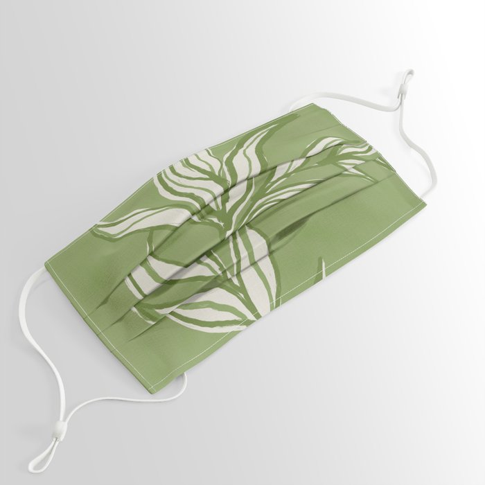 Sage Green Matcha Face Mask by EDMproject Society6