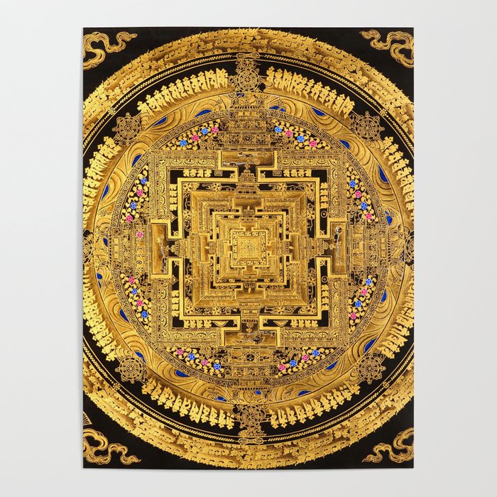 Buddhist Mandala Gold Temple 40 Poster