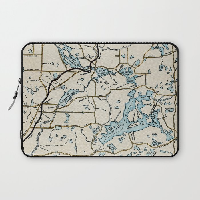 Vintage Map of Lake of Bays, Ontario Laptop Sleeve