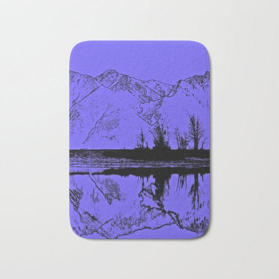 Knik River Mts. Pop Art - 1 Bath Mat