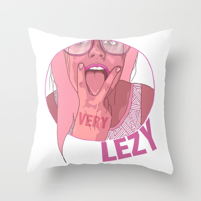 very lezy Throw Pillow