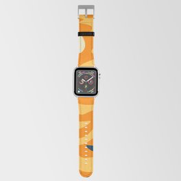Abstract Mid century Modern Shapes pattern - Retro Color Apple Watch Band