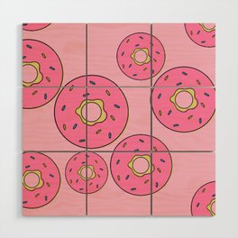 Pink Donut Wood Wall Art