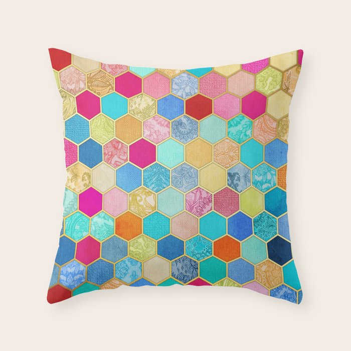 colorful throw pillows