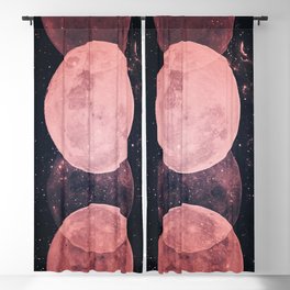 Pink Moon Phases Blackout Curtain