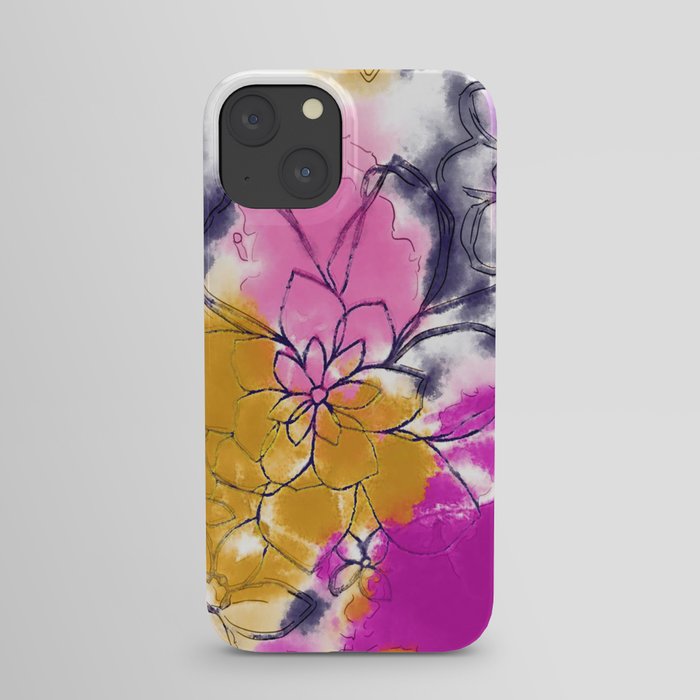 Abstract Flowers - Watercolour Paiting iPhone Case
