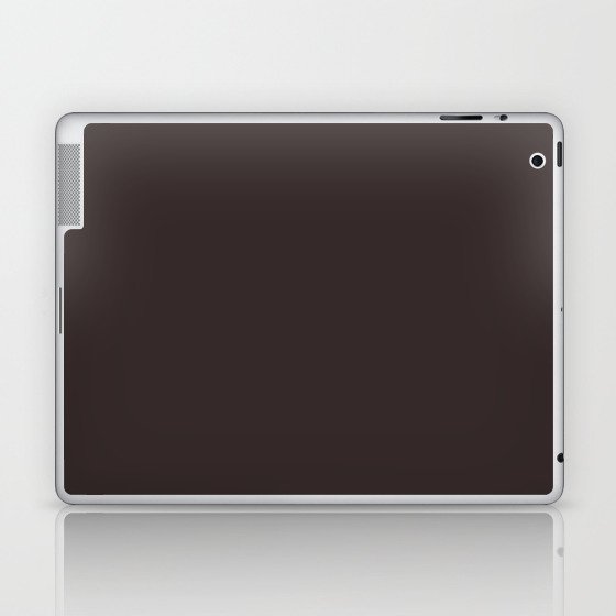 Dark Gray Brown Solid Color Pantone Ganache 19-1018 TCX Shades of Black Hues Laptop & iPad Skin